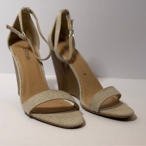 JustFab Tan Wedge Heels